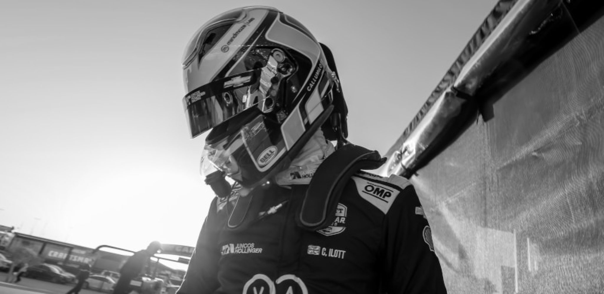 CALLUM ILOTT (77) of Cambridge, Cambridgeshire, England prepares to practice for the PPG 375 at Texas Motor Speedway in Ft Worth TX.